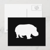 Silhouet van nijlpaard briefkaart (Voorkant / Achterkant)