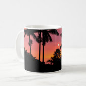 Silhouet van palmbomen, Hawaii Koffiemok (Voorkant links)