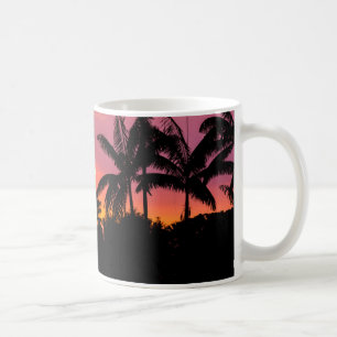 Silhouet van palmbomen, Hawaii Koffiemok