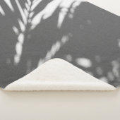 Silhouet van palmboom sherpa deken (3/4)