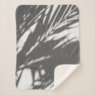 Silhouet van palmboom sherpa deken