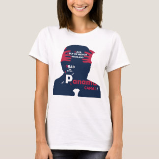Silhouet van President Trump met buitenlands belei T-shirt