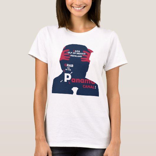 Silhouet van President Trump met buitenlands belei T-shirt (Voorkant)