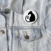 Silhouet van rat knop ronde button 5,7 cm (In situ)