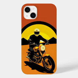 Silhouet van retro motorrijder Case-Mate iPhone 14 plus hoesje