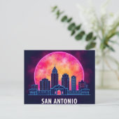 Silhouet van San Antonio Texas Briefkaart (Staand voorkant)