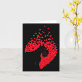 Silhouet van schnauzerhond met hart gelukkig valen kaart (Gele Bloem)