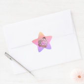 Silhouet van Sereniteit: De Schoonheid van een Vri Ster Sticker (Envelop)
