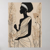 Silhouet van Sereniteit Poster (Voorkant)