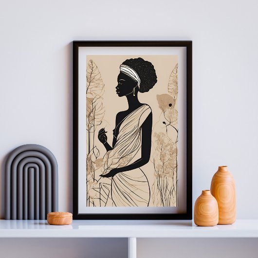 Silhouet van Sereniteit Poster