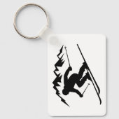 Silhouet van skiër sleutelhanger (Voorkant)