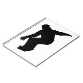 Silhouet van snowboarder notitieboek (Linkerzijde)