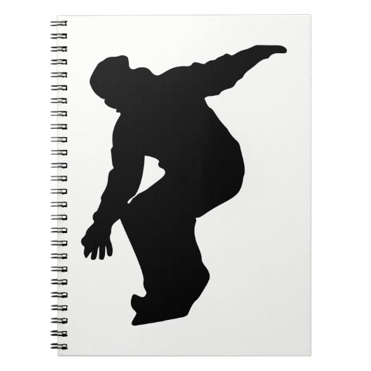 Silhouet van snowboarder notitieboek (Voorkant)