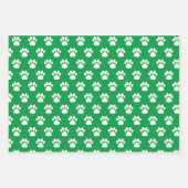 Silhouet van Springer Spaniel Groen Prettig Kerstf Inpakpapier Vel (Voorkant 2)