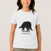 Silhouet van Stegosaurus-dinosaurus Tri-Blend Shirt (Voorkant)