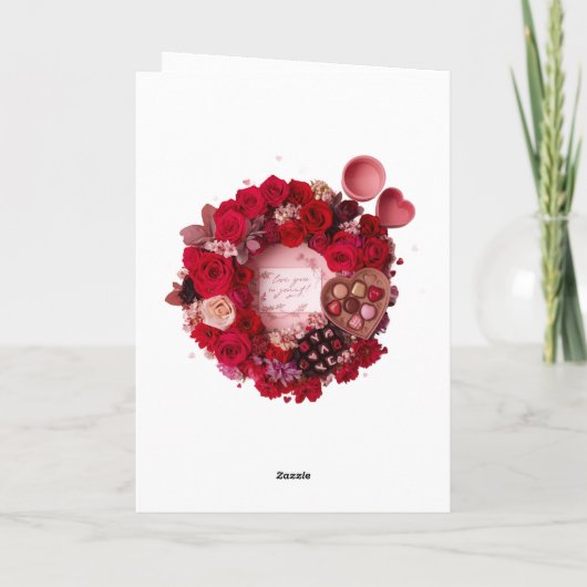 Silhouet van stel Happy Valentijnsdag Romantisch Kaart (Achterkant)