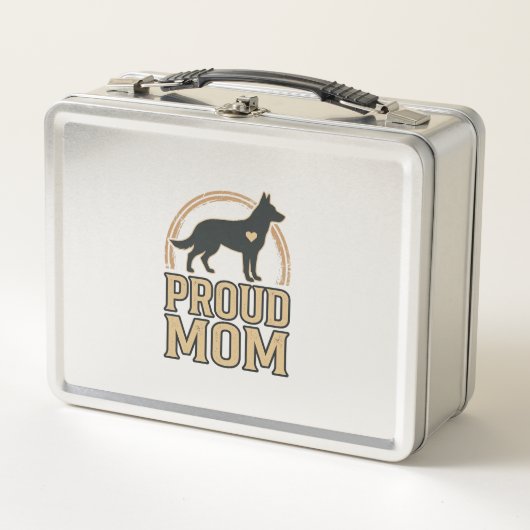 Silhouet van trots moedershond Vintage Vector Desi (Voorkant)