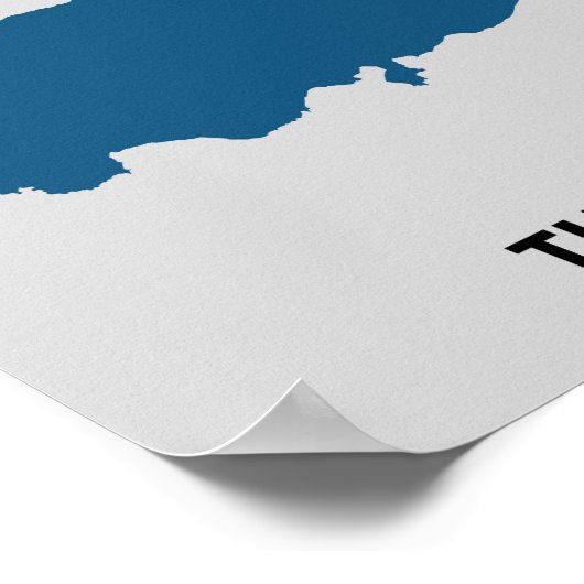 Silhouet van Turkije Poster (Hoek)