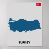 Silhouet van Turkije Poster (Voorkant)