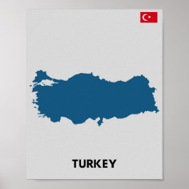 Silhouet van Turkije Poster
