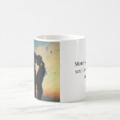 Silhouet van Vrouwen in Liefde Gepersonaliseerd Koffiemok (Center)