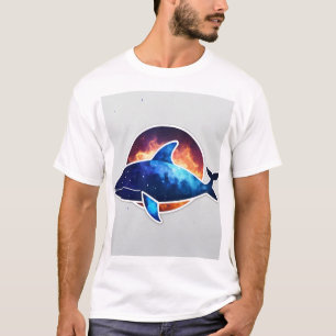 Silhouet van walvisstelsel. t-shirt