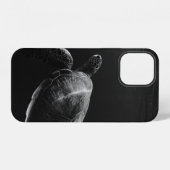 SILHOUET VAN ZEE SCHILDPAD ONDER WATER iPhone HOESJE (Achterkant horizontaal)