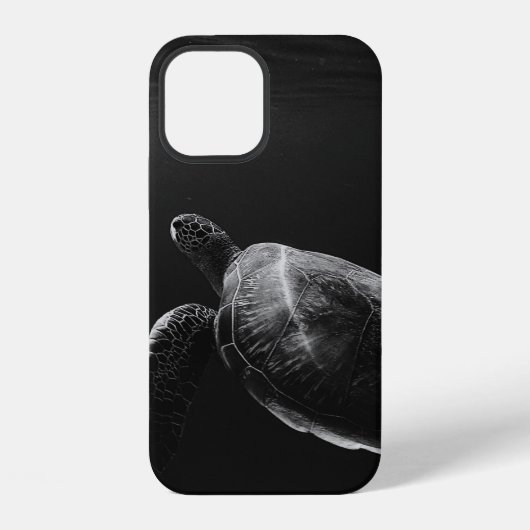 SILHOUET VAN ZEE SCHILDPAD ONDER WATER iPhone HOESJE (Achterkant)