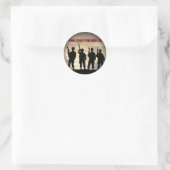Silhouet Vervagen naar Zwart Ronde Stickers (Tas)
