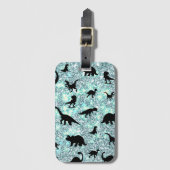 silhouet vis haai walvis gradient Sparkle galax Bagagelabel (Voorkant (verticaal))