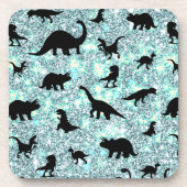 silhouet vis haai walvis gradient Sparkle galax Bier Onderzetter (Voorkant)