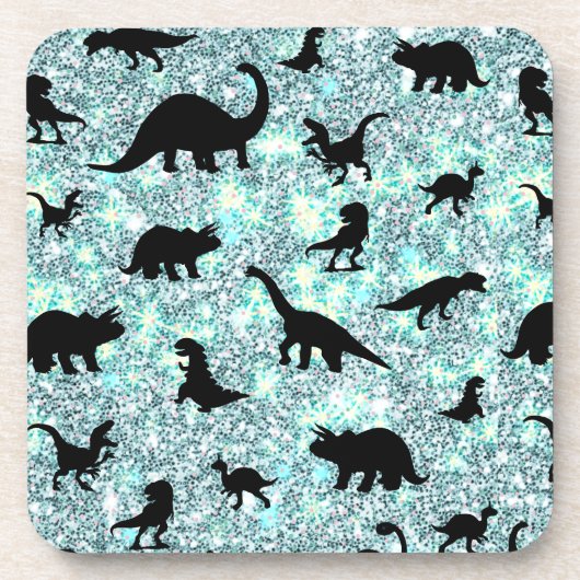 silhouet vis haai walvis gradient Sparkle galax Bier Onderzetter (Voorkant)