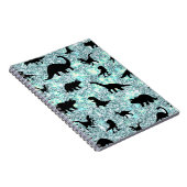 silhouet vis haai walvis gradient Sparkle galax Notitieboek (Rechterzijde)