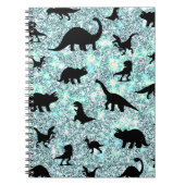 silhouet vis haai walvis gradient Sparkle galax Notitieboek (Voorkant)