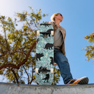 silhouet vis haai walvis gradient Sparkle galax Persoonlijk Skateboard