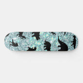 silhouet vis haai walvis gradient Sparkle galax Persoonlijk Skateboard (Horizontaal)
