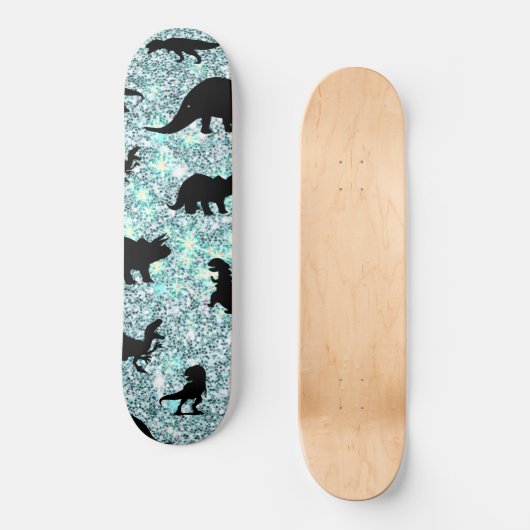 silhouet vis haai walvis gradient Sparkle galax Persoonlijk Skateboard (Voorkant)