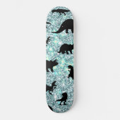 silhouet vis haai walvis gradient Sparkle galax Persoonlijk Skateboard (Voorkant)