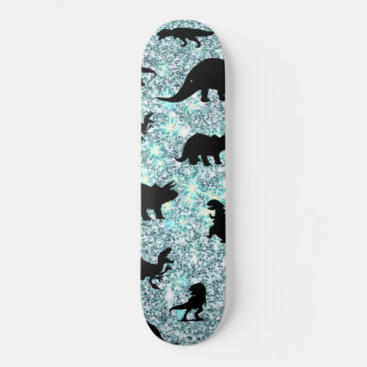 silhouet vis haai walvis gradient Sparkle galax Persoonlijk Skateboard (Voorkant)