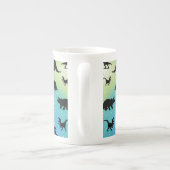 silhouet vis haai walvis gradient Sparkle galax Porselein Kop (Achterkant)