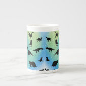 silhouet vis haai walvis gradient Sparkle galax Porselein Kop (Voorkant)