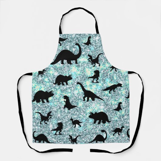 silhouet vis haai walvis gradient Sparkle galax Schort (Voorkant)