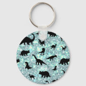 silhouet vis haai walvis gradient Sparkle galax Sleutelhanger (Voorkant)