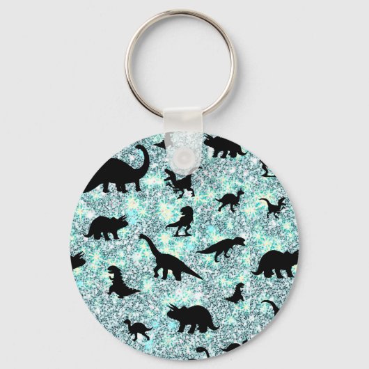silhouet vis haai walvis gradient Sparkle galax Sleutelhanger (Voorkant)
