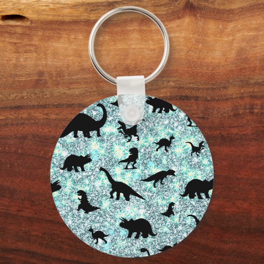 silhouet vis haai walvis gradient Sparkle galax Sleutelhanger (Achterkant)