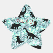 silhouet vis haai walvis gradient Sparkle galax Ster Sticker (Voorkant)