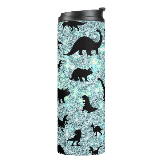 silhouet vis haai walvis gradient Sparkle galax Thermosbeker (Gedraaid links)