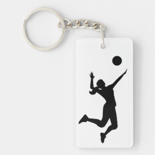silhouet volleybal women sleutelhanger