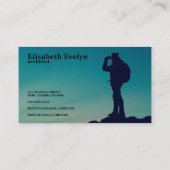 silhouet voor bergbeklimmer visitekaartje (Achterkant)