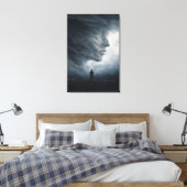 Silhouet voor kolossaal nevelgelaat canvas afdruk (Insitu (Slaapkamer))